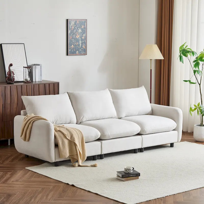 Divano modulare componibile bianco – 3, 4 o 5 pezzi