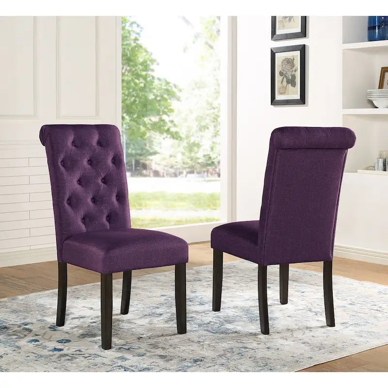 Set tavolo da pranzo rotondo blu/beige/nero/viola, sedie trapuntate, 4 posti