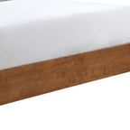 Set letto a piattaforma in 3 pezzi in bouclé noce e beige – Queen / King