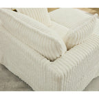 Chaise longue con ottomana in velluto a coste grigio scuro/beige/grigio chiaro, 1 posto