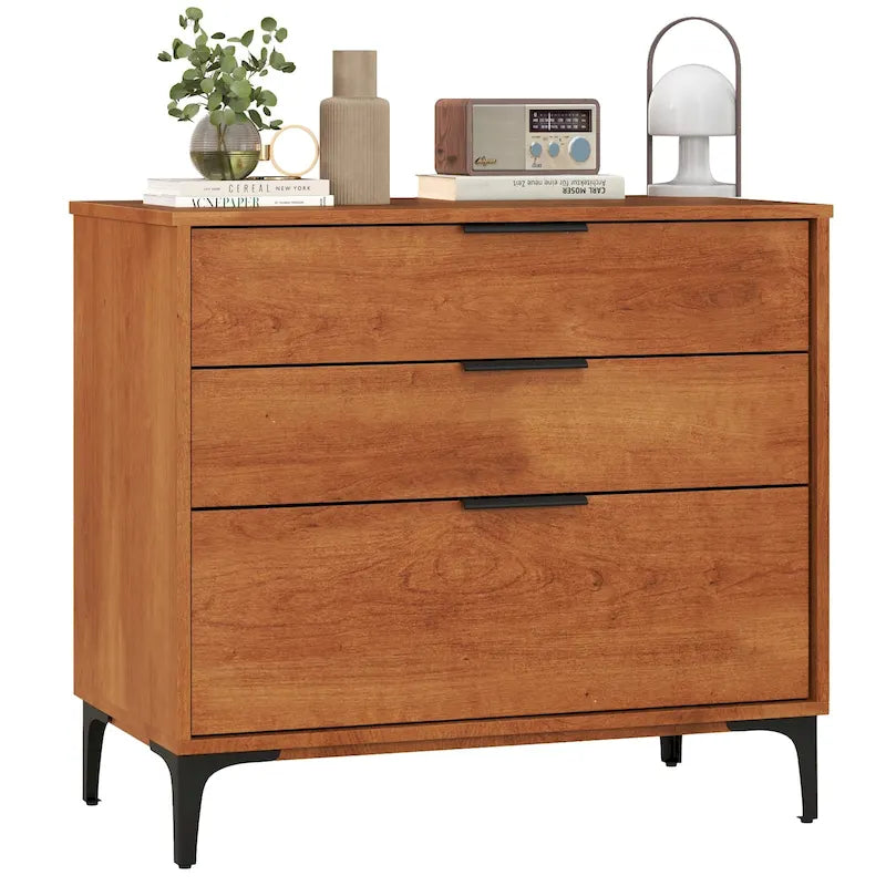 Cassettiera marrone a 3 cassetti | Stile Mid-Century | Per 1