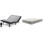 Set materasso ibrido 2 pezzi da 10 pollici e base regolabile in bianco e nero (1-2 persone)