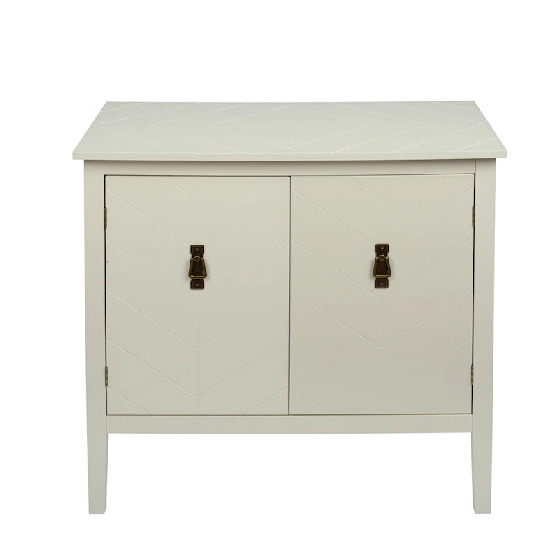 Armadio contenitore a 2 ante grigio / bianco sporco / nero – Stile vintage, utente singolo