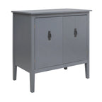 Armadio contenitore a 2 ante grigio / bianco sporco / nero – Stile vintage, utente singolo