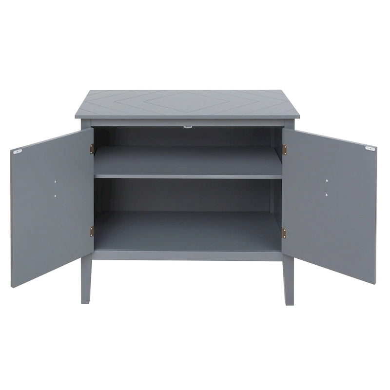Armadio contenitore a 2 ante grigio / bianco sporco / nero – Stile vintage, utente singolo