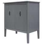 Armadio contenitore a 2 ante grigio / bianco sporco / nero – Stile vintage, utente singolo