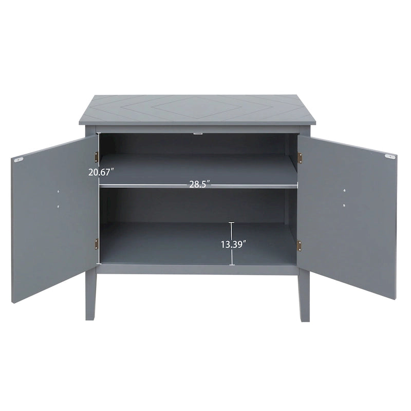 Armadio contenitore a 2 ante grigio / bianco sporco / nero – Stile vintage, utente singolo