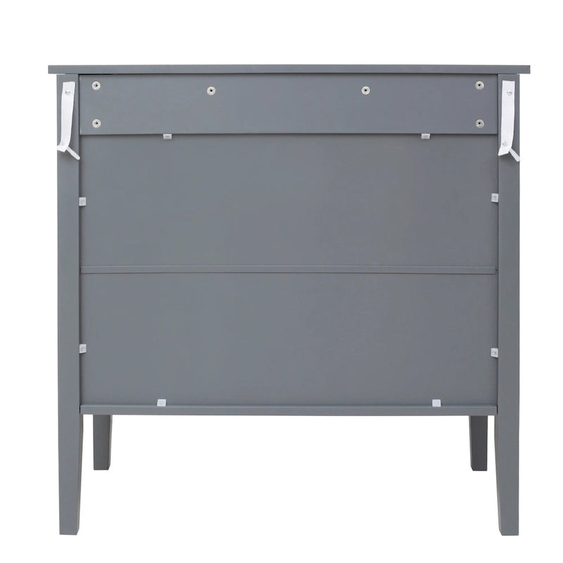 Armadio contenitore a 2 ante grigio / bianco sporco / nero – Stile vintage, utente singolo