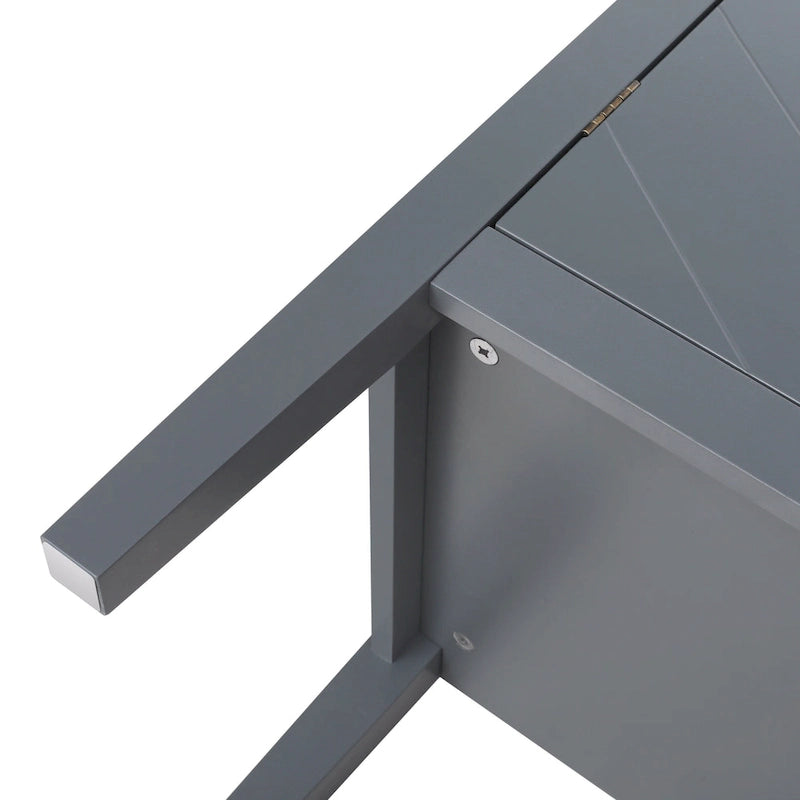 Armadio contenitore a 2 ante grigio / bianco sporco / nero – Stile vintage, utente singolo