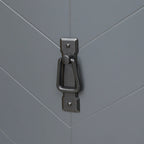Armadio contenitore a 2 ante grigio / bianco sporco / nero – Stile vintage, utente singolo