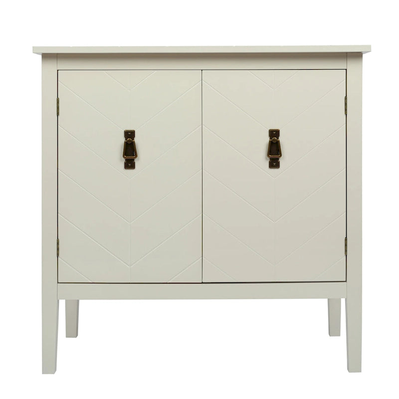 Armadio contenitore a 2 ante grigio / bianco sporco / nero – Stile vintage, utente singolo