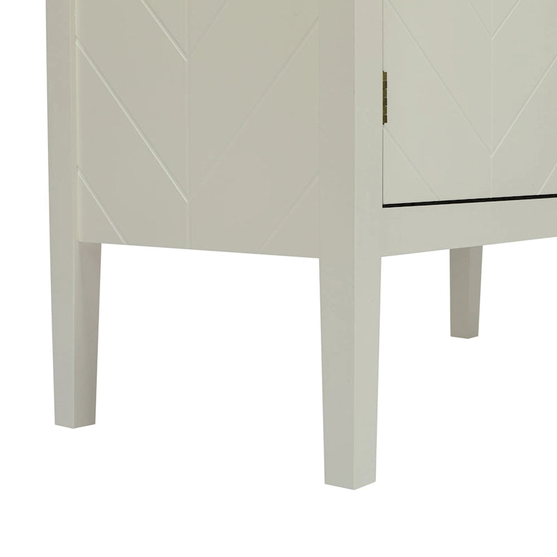 Armadio contenitore a 2 ante grigio / bianco sporco / nero – Stile vintage, utente singolo