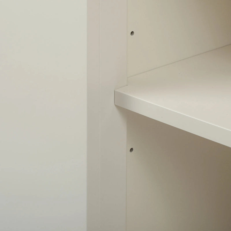 Armadio contenitore a 2 ante grigio / bianco sporco / nero – Stile vintage, utente singolo