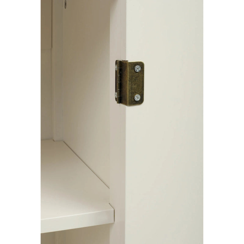Armadio contenitore a 2 ante grigio / bianco sporco / nero – Stile vintage, utente singolo