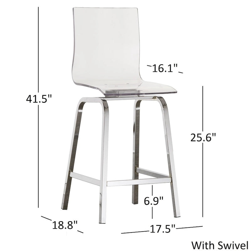 Set da pranzo con tavolo rotondo in vetro, oro champagne/cromo, 5 pezzi (1 tavolo + 4 sgabelli)