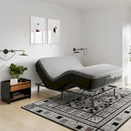 Telaio letto regolabile in acciaio grigio, 1-2 persone (Singolo/Queen/King)