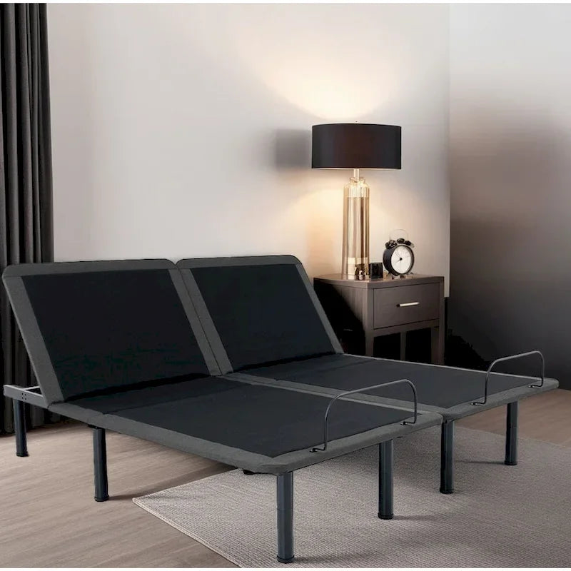 Telaio letto regolabile in acciaio grigio, 1-2 persone (Singolo/Queen/King)
