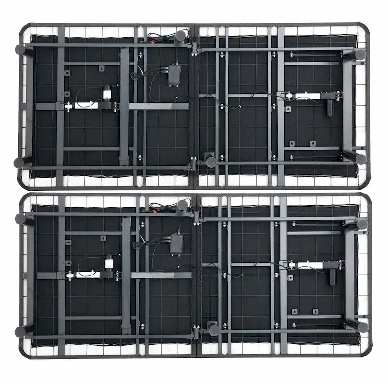 Telaio letto regolabile in acciaio grigio, 1-2 persone (Singolo/Queen/King)