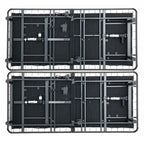 Telaio letto regolabile in acciaio grigio, 1-2 persone (Singolo/Queen/King)