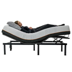 Telaio letto regolabile in acciaio grigio, 1-2 persone (Singolo/Queen/King)