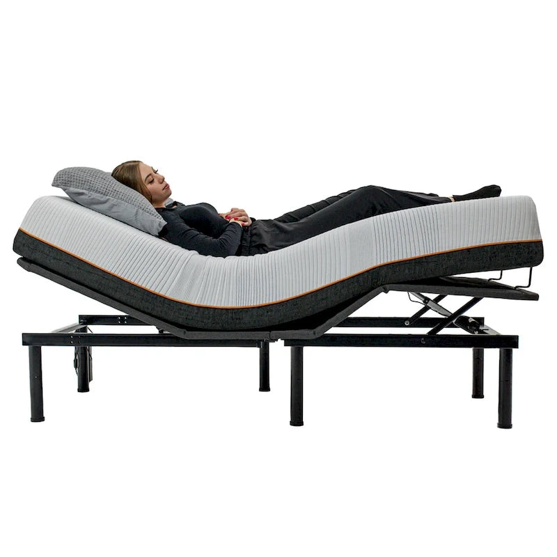 Telaio letto regolabile in acciaio grigio, 1-2 persone (Singolo/Queen/King)