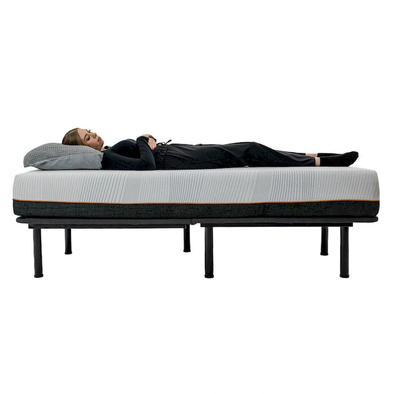 Telaio letto regolabile in acciaio grigio, 1-2 persone (Singolo/Queen/King)