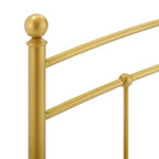 Testiera in metallo ad arco dorata King Size – Doghe verticali, adatta a 1 struttura letto