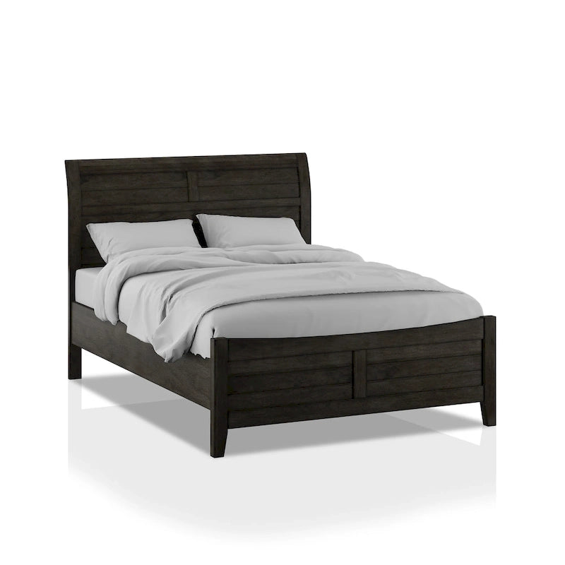 Letto in noce con pannelli, stile tradizionale, per 1-2 persone (Queen/King/California King)