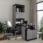 Orion 30W Tall Storage Cabinet with Doors and Fold-Out Desk by Bestar