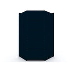 Armadio ad angolo aperto Midnight Blue / Marrone / Bianco, set modulare da 3 pezzi