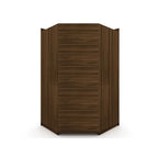 Armadio ad angolo aperto Midnight Blue / Marrone / Bianco, set modulare da 3 pezzi
