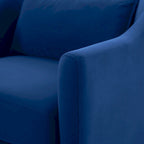 Poltrona a barilotto in velluto corallo/arancio/verde/blu/bianco, con bottoni, seduta singola