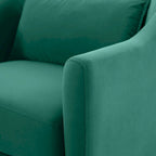 Poltrona a barilotto in velluto corallo/arancio/verde/blu/bianco, con bottoni, seduta singola