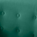Poltrona a barilotto in velluto corallo/arancio/verde/blu/bianco, con bottoni, seduta singola