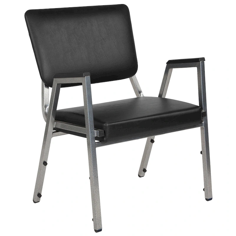 Sedia da ricevimento bariatrica impilabile Nera / Bordeaux / Marrone / Grigia – Tessuto e vinile, 1 persona, 680 kg