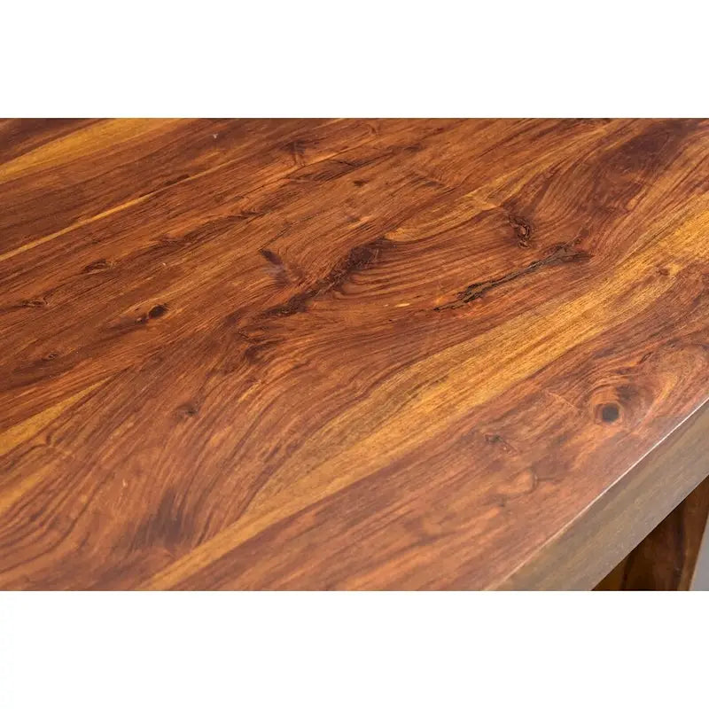 Tavolo da pranzo rettangolare in legno massello color noce miele, 6-8 posti, 203 cm