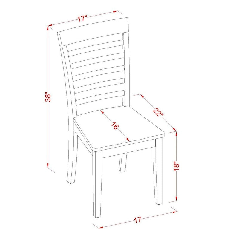 Set sala da pranzo in mogano da 6 pezzi – Tavolo rettangolare, 4 sedie e panca (6 posti)