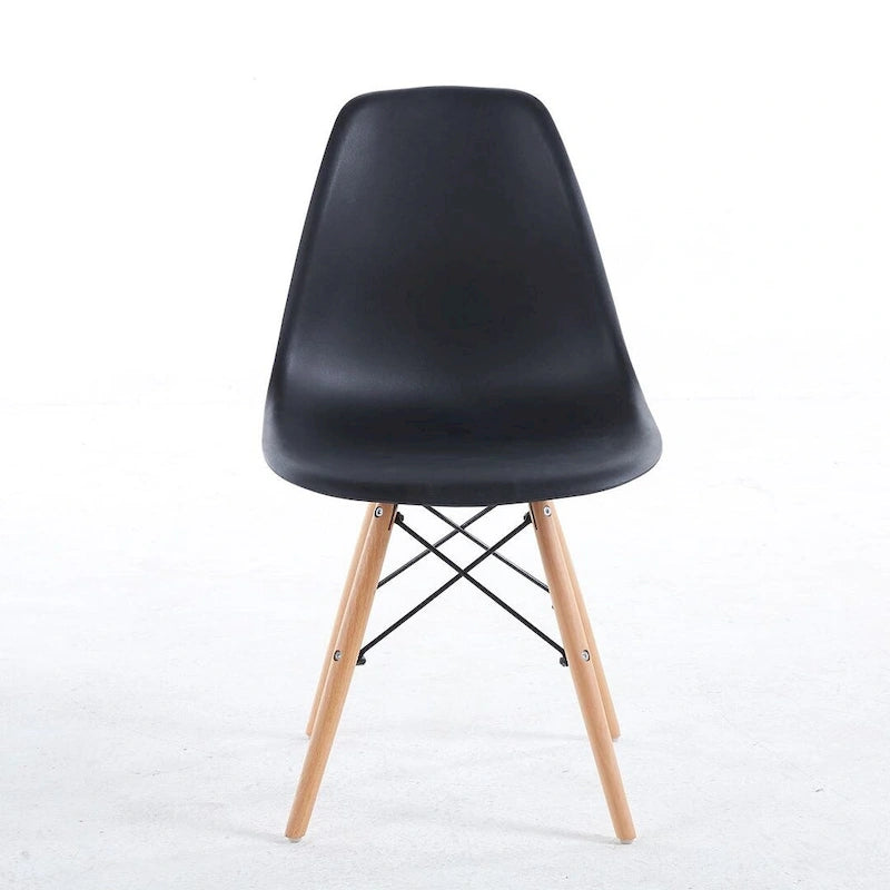 Set da pranzo rotondo bianco/nero, 5 pezzi per 4 persone