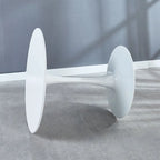 Set da pranzo rotondo bianco/nero, 5 pezzi per 4 persone