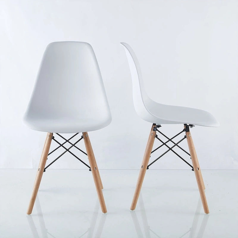 Set da pranzo rotondo bianco/nero, 5 pezzi per 4 persone