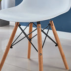Set da pranzo rotondo bianco/nero, 5 pezzi per 4 persone