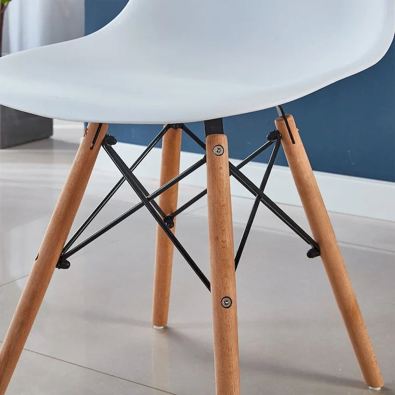Set da pranzo rotondo bianco/nero, 5 pezzi per 4 persone