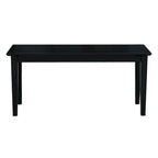 Panchina Nera in Legno Massello Stile Shaker, 1 Persona, 40x14x18A pollici
