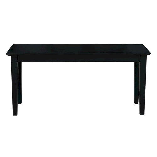 Panchina Nera in Legno Massello Stile Shaker, 1 Persona, 40x14x18A pollici