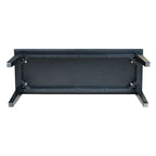 Panchina Nera in Legno Massello Stile Shaker, 1 Persona, 40x14x18A pollici