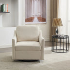 Poltrona girevole accent colore grigio scuro/bianco crema, posto singolo