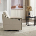 Poltrona girevole accent colore grigio scuro/bianco crema, posto singolo