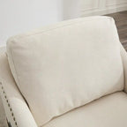 Poltrona girevole accent colore grigio scuro/bianco crema, posto singolo
