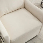 Poltrona girevole accent colore grigio scuro/bianco crema, posto singolo