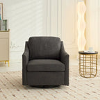 Poltrona girevole accent colore grigio scuro/bianco crema, posto singolo